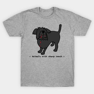 Animals with Sharp Teeth Halloween Horror Dog T-Shirt